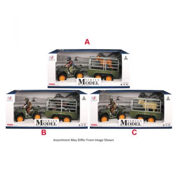 FARM ANIMALS VEHICLE & TRAILER WITH HORSE & FIGURE ASSORTED