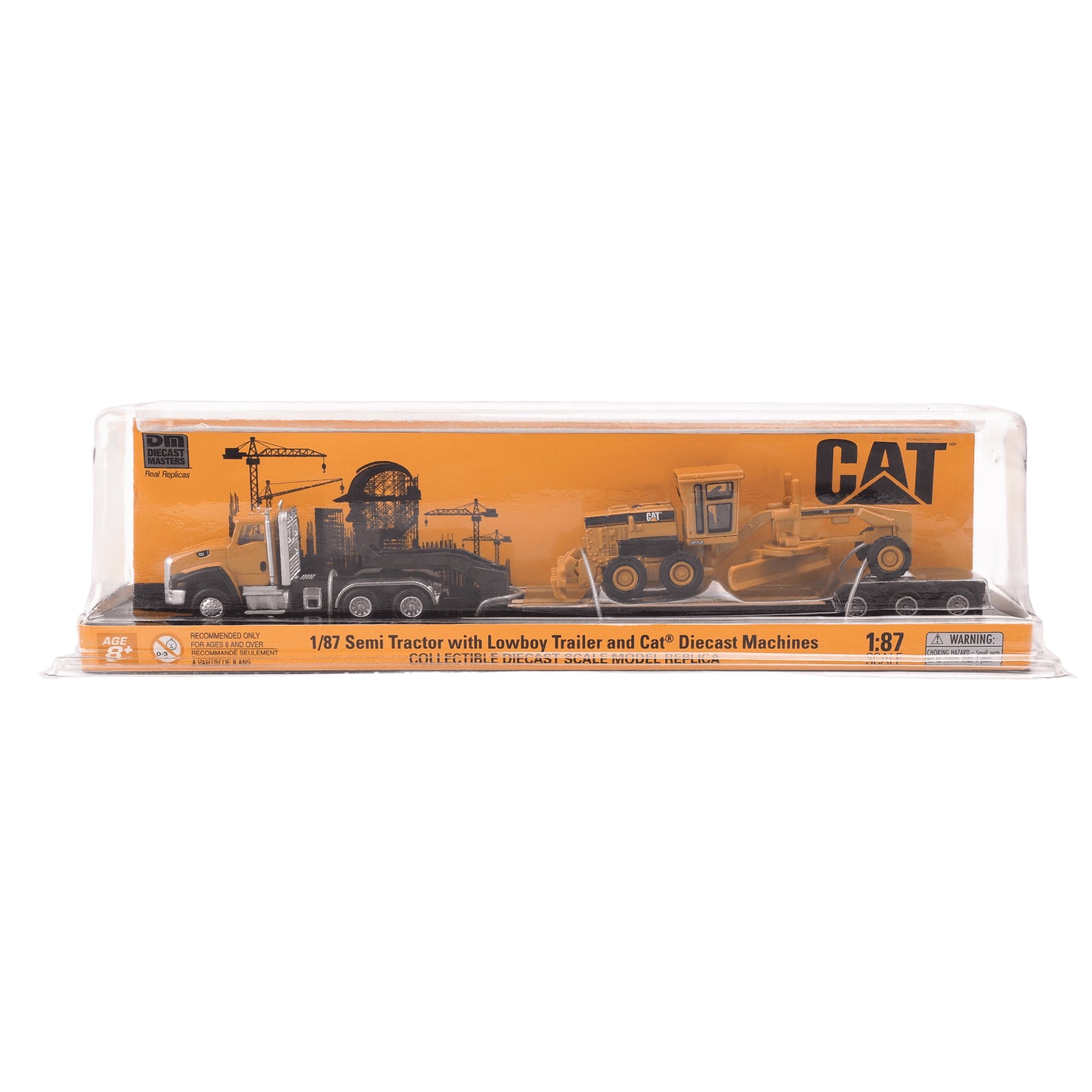 CAT CT660 Cab Tractor & Lowboy with Grader 1:87 scale