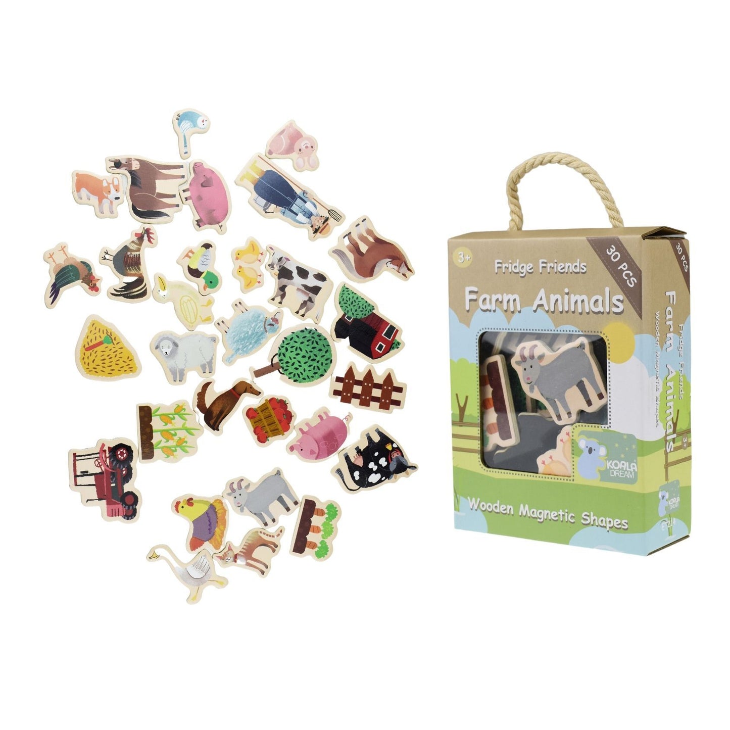 FRIDGE FRIENDS MAGNETIC FARMYARD AND ANIMALS 30PCS