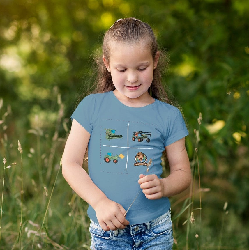 George the Farmer Machinery Cotton T-Shirt