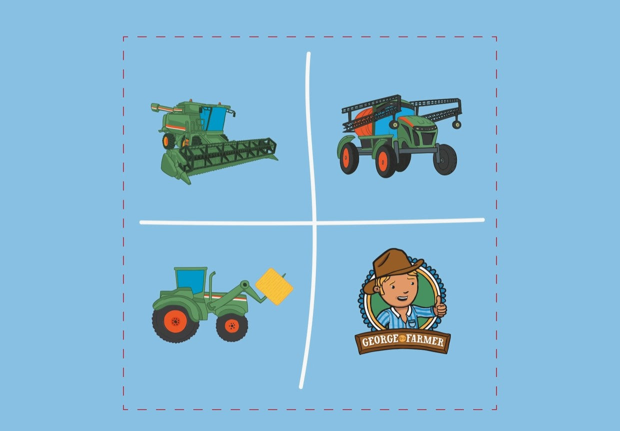 George the Farmer Machinery Cotton T-Shirt