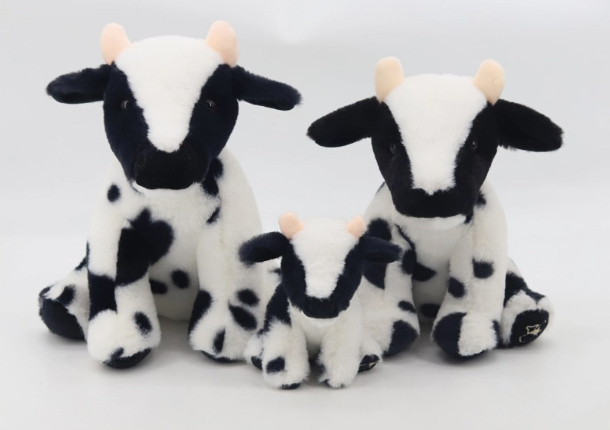 Black and White Dairy Cow Soft Toy Plush Small - 18cm