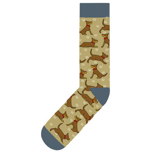 Cotton socks - Red & Tan Kelpies