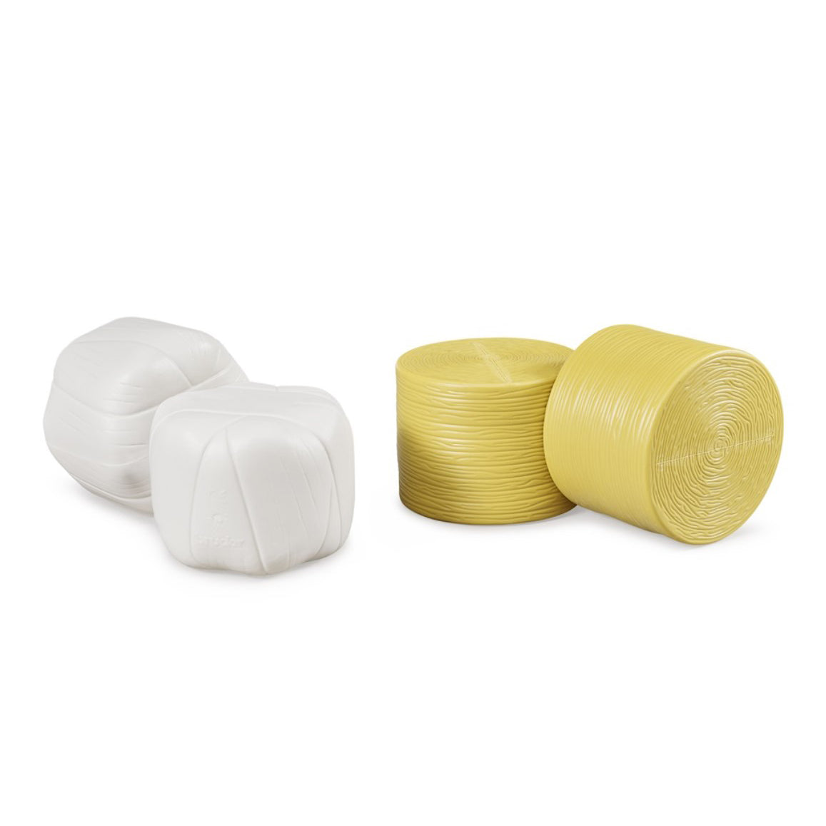 Bruder 4 Round Bales Ochre & White 2 of each