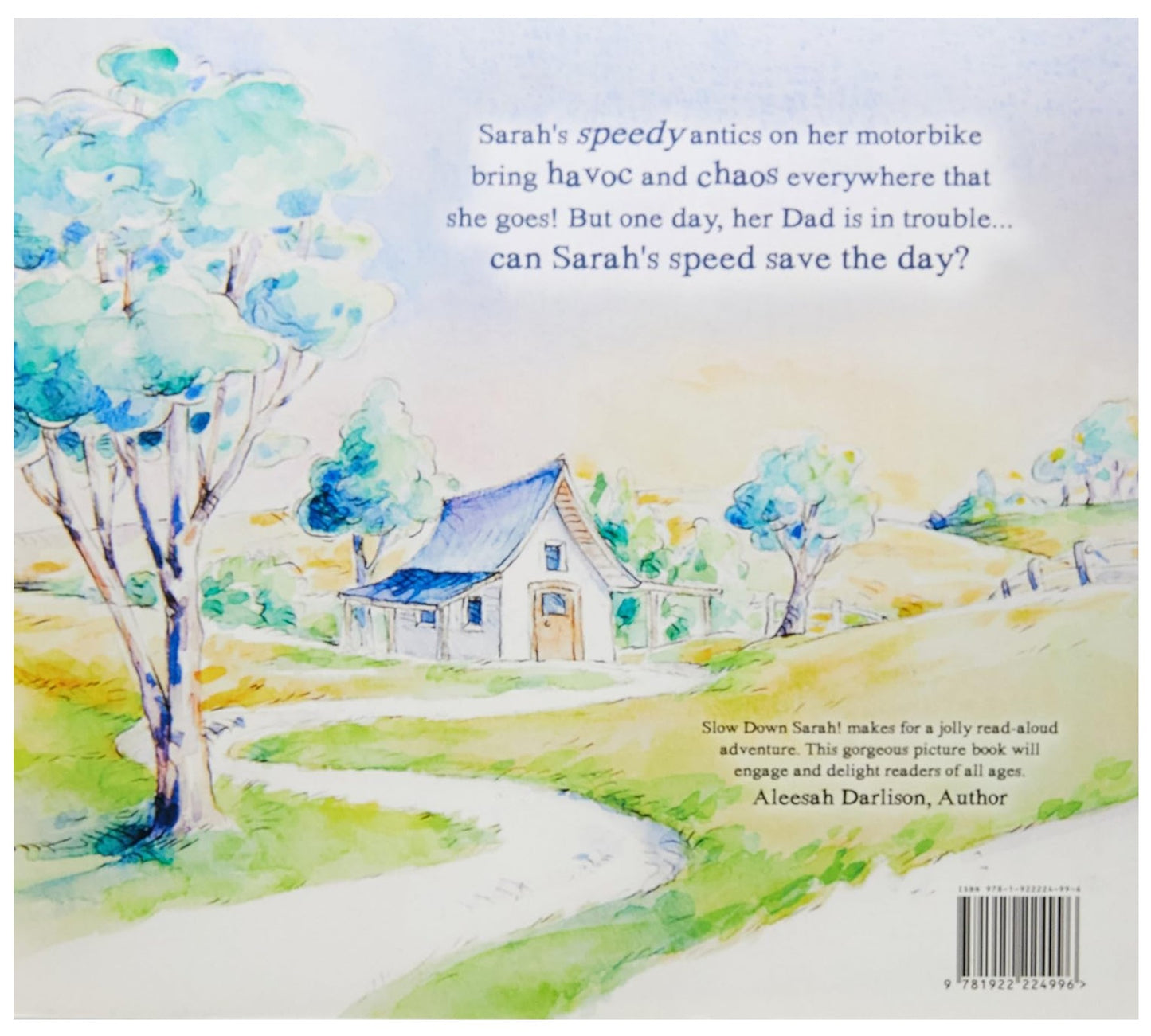 Slow Down Sarah! paperback book