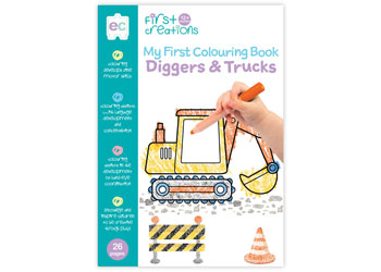 Diggers & Trucks Colouring Book