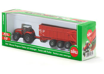 Siku - Massey Fergson Tractor with Trailer - 1:87 Scale