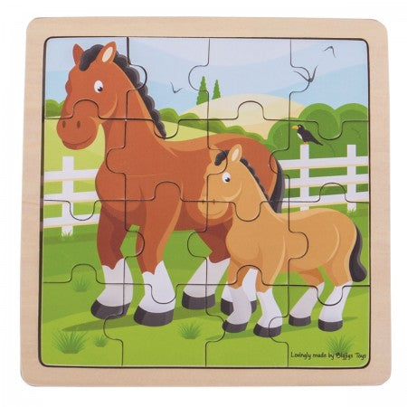 Bigjigs Toys Horse & Foal Puzzle