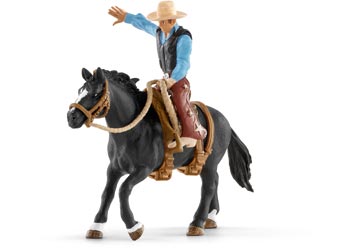 Schleich - Saddle Bronc Riding with Cowboy