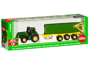 Siku - John Deere & Front Loader Trailer - 1:87 Scale