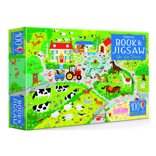 USBORNE BOOK AND JIGSAW: ON THE FARM