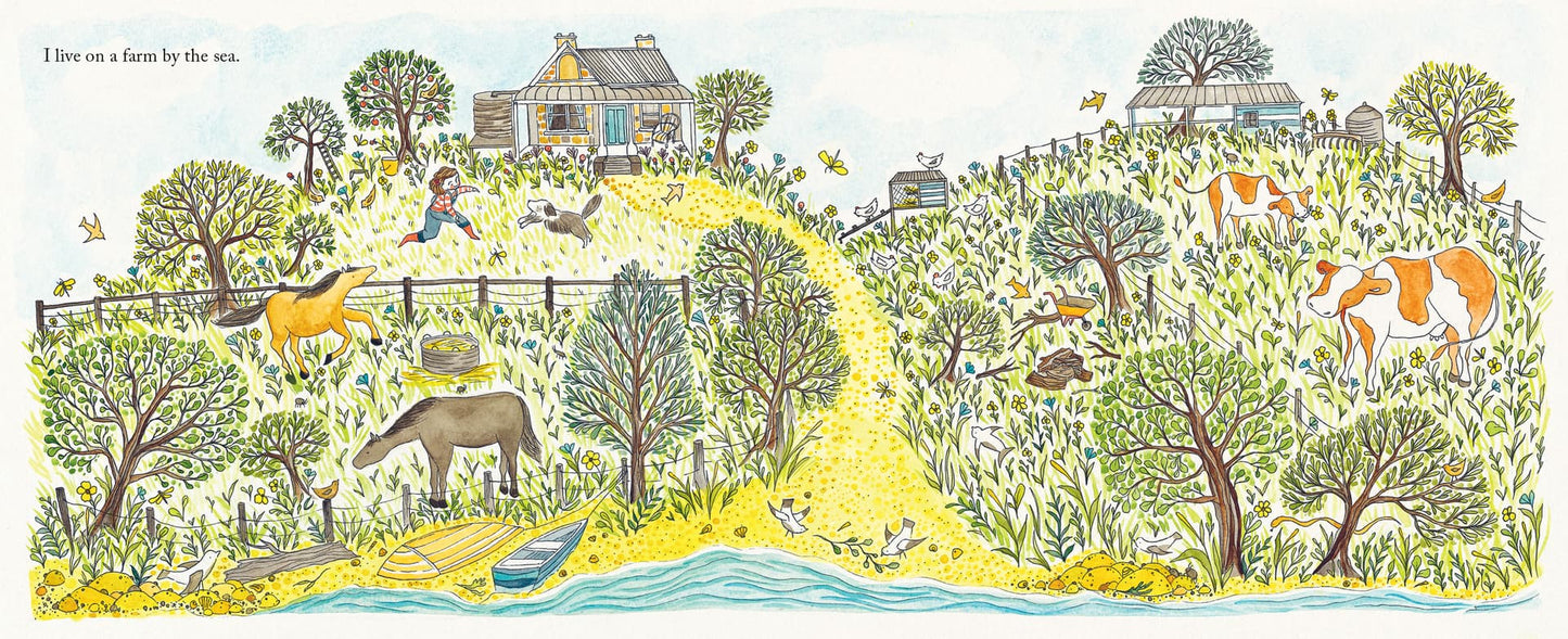 A Farm By The Sea Hardcover Book