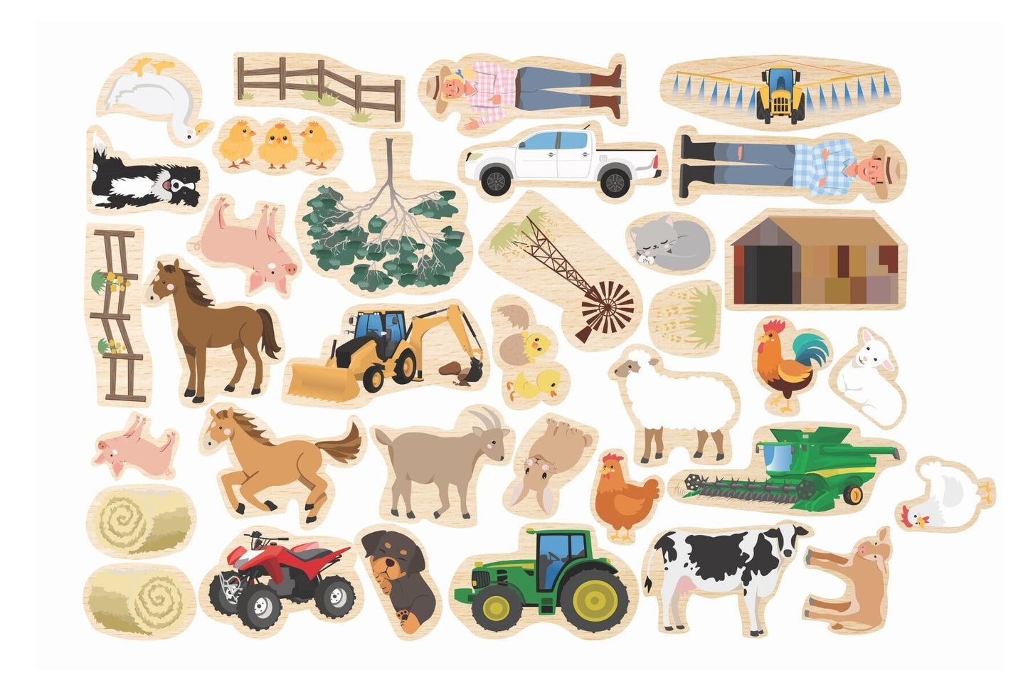 Fridge Friends Aussie Farm Magnets 35pcs
