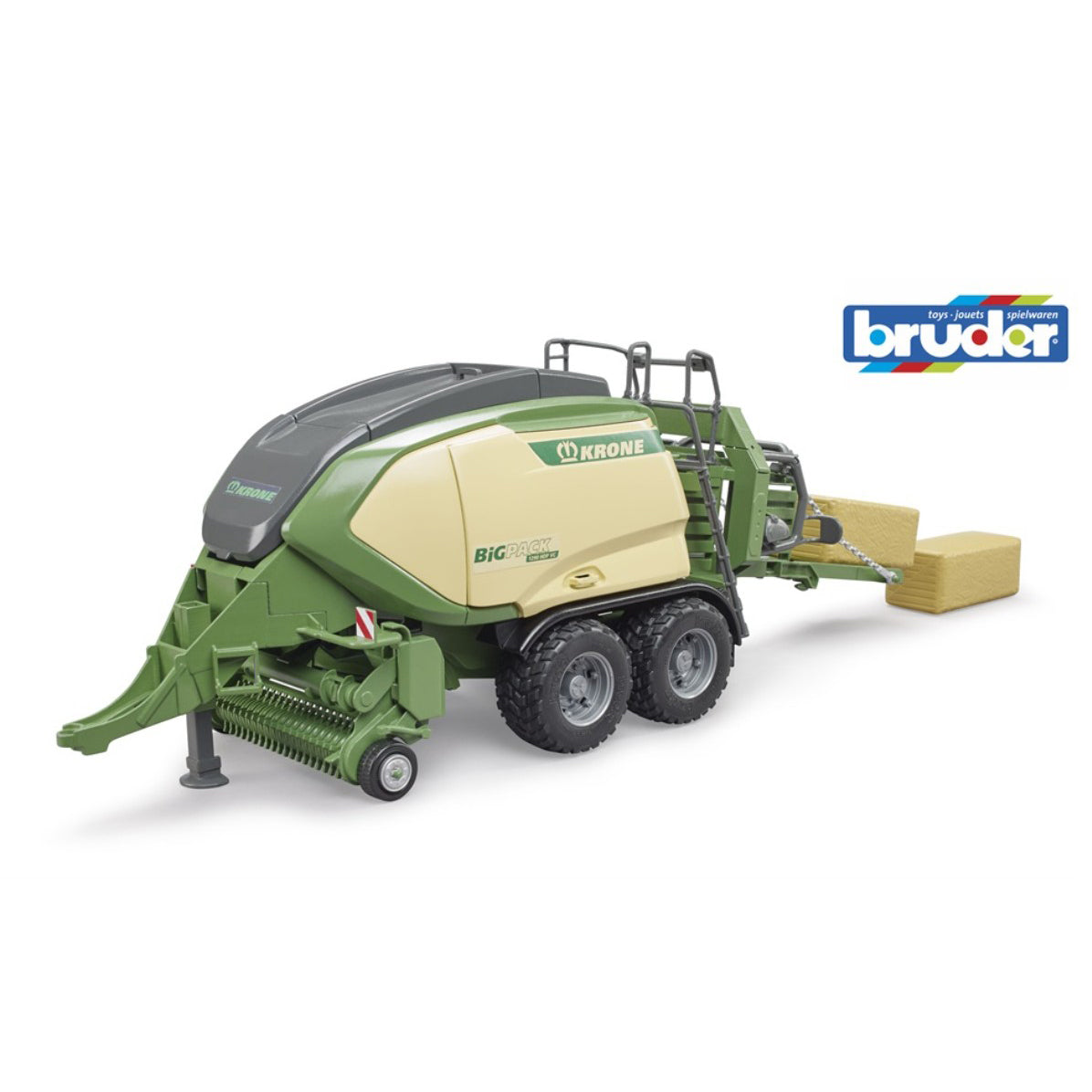 Bruder 1:16 Krone Big Pack 1290 HDP VC Baler with 2 Block Bales