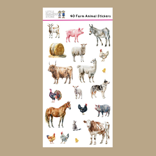 Little Farmers Stickers - 40 Farm Animal Stickers