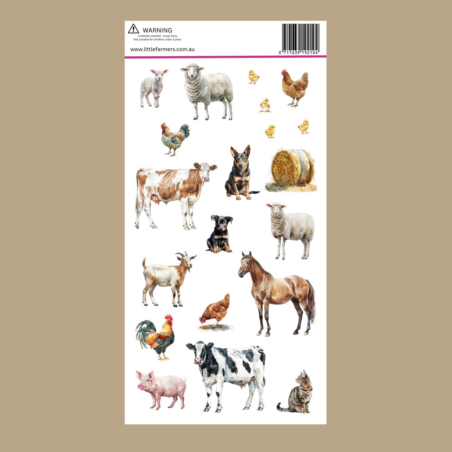 Little Farmers Stickers - 40 Farm Animal Stickers