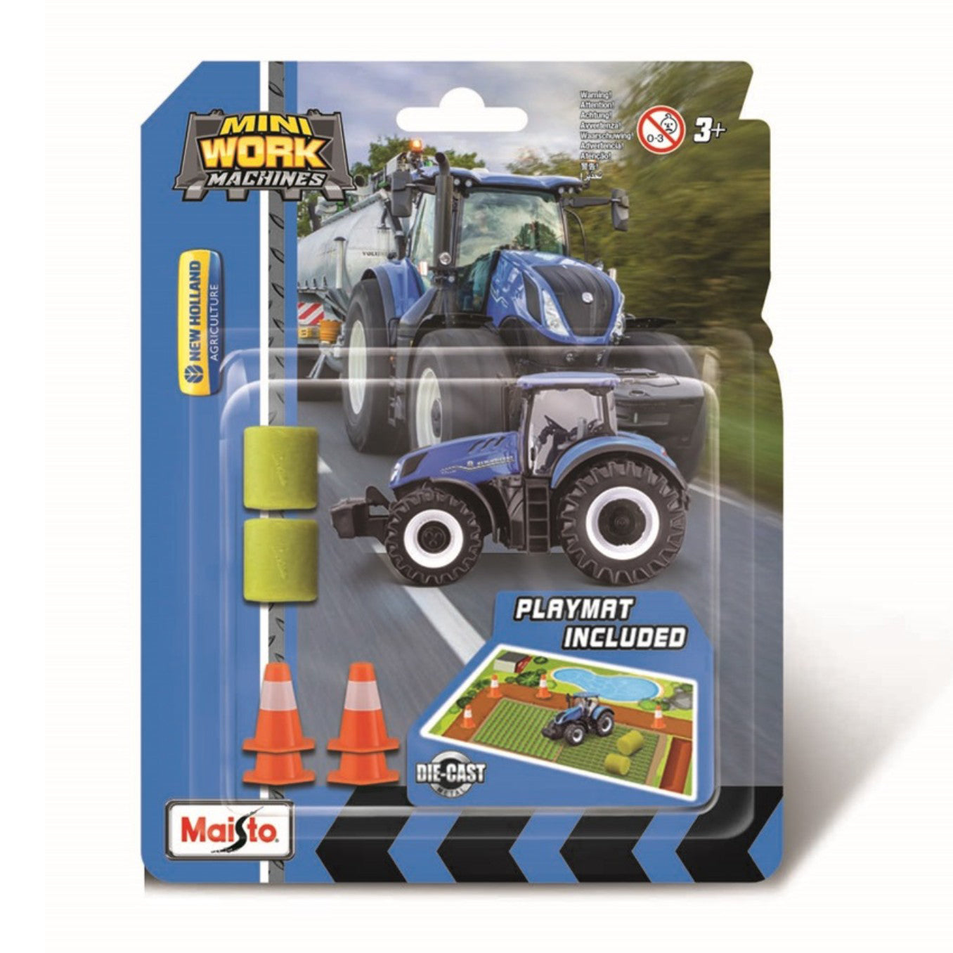 Farm Tractor Play Set with Playmat Mini 7.5cm
