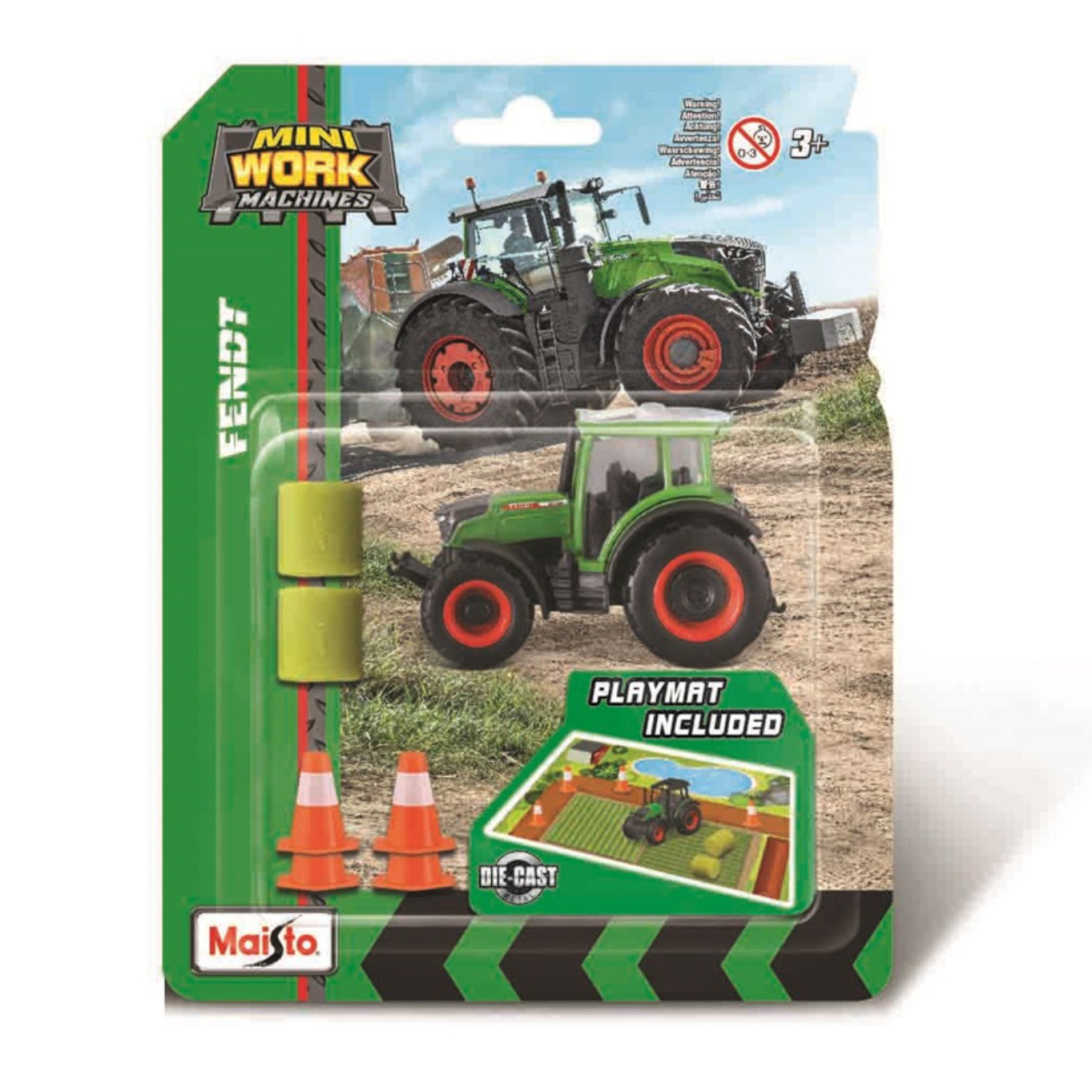 Farm Tractor Play Set with Playmat Mini 7.5cm