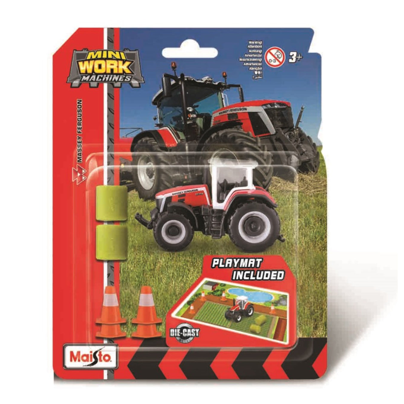 Farm Tractor Play Set with Playmat Mini 7.5cm