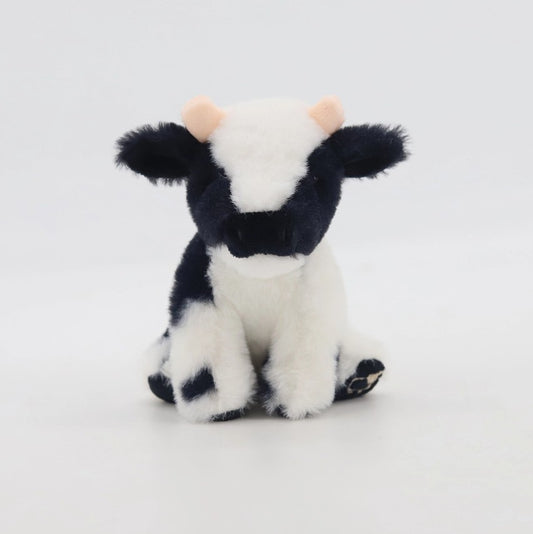 Black and White Dairy Cow Soft Toy Plush Mini - 11cm
