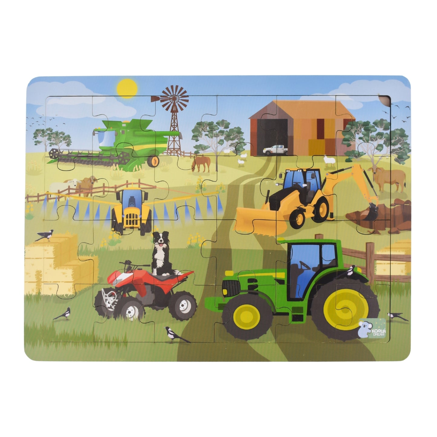 AUSSIE FARM VEHICLES JIGSAW PUZZLE 24PCS