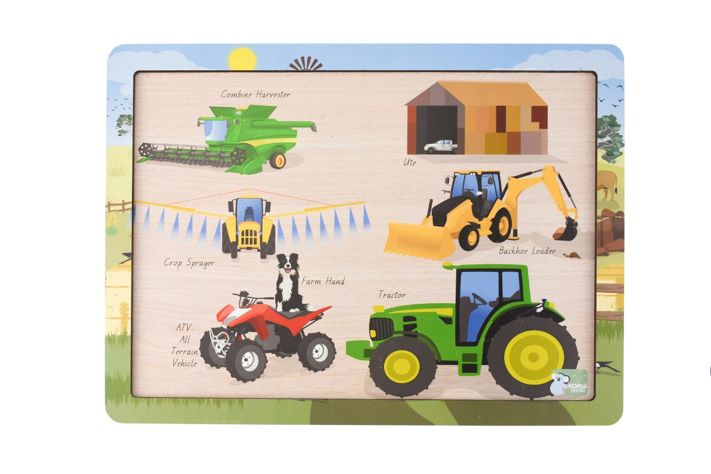 AUSSIE FARM VEHICLES JIGSAW PUZZLE 24PCS