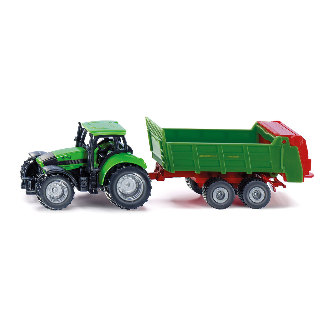 Siku - Deutz Fahr Tractor with Universal Manure Spreader 1:87 scale