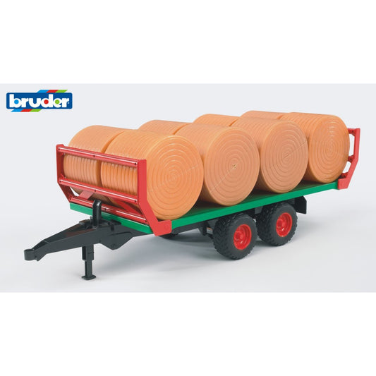 Bruder Bale Transport Trailer with 8 Round Bales