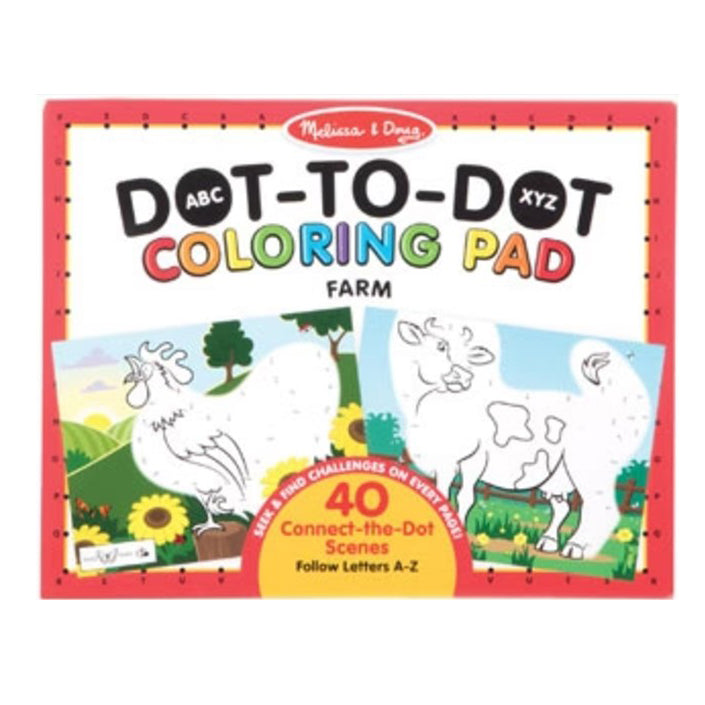 M&D - ABC Dot-to-Dot Coloring Pad - Farm