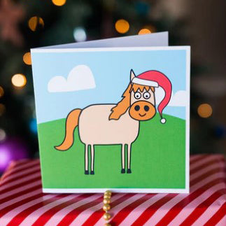 Christmas Horse At Happy Farm - Greeting Card