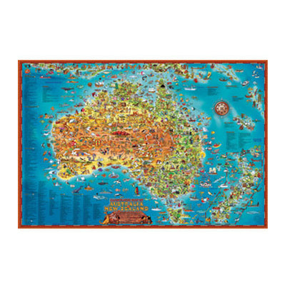 BOpal - Down Under Giant Map 300pc puzzle