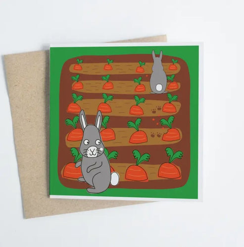 Cheeky Rabbit At Happy Farm - Greeting Card – Little Farmers Store