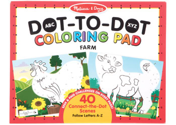 M&D - ABC Dot-to-Dot Coloring Pad - Farm