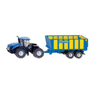 Siku - New Holland Knicklenker with Silage Trailer - 1:50 Scale