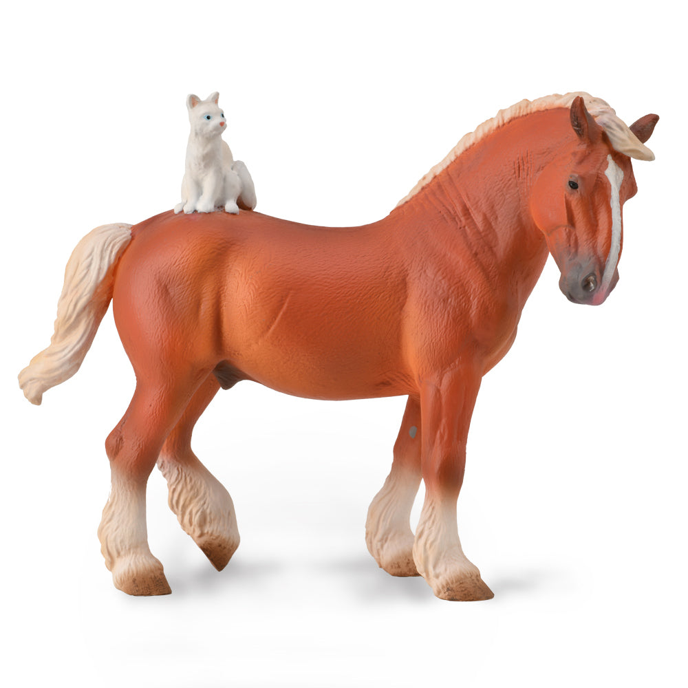 Collecta DRAFT HORSE WITH CAT