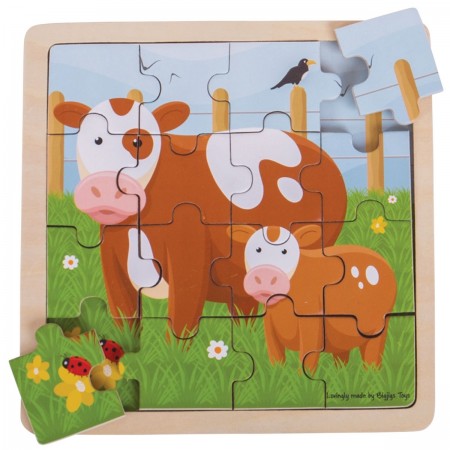 Bigjigs Toys Cow & Calf Puzzle
