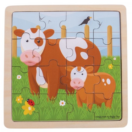 Bigjigs Toys Cow & Calf Puzzle