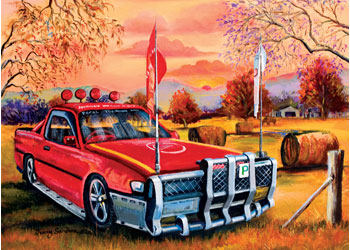 Blue Opal - Red Ute in the Bush 1000pc puzzle