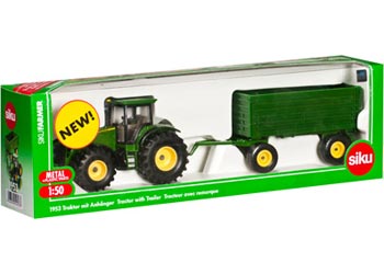 Siku - John Deere Tractor with Trailer - 1:50 Scale